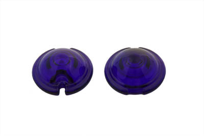 Replica Marker Lamp Lens Glass Bullet Style Cobalt Blue