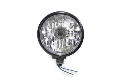 Black 5-3/4 Round Faceted Headlamp Assembly