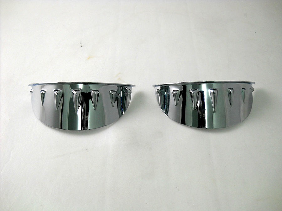Chrome 4-1/2 Glide Spotlamp Visor Set
