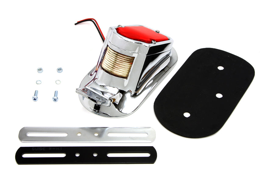 Chrome Tombstone Style Tail Lamp