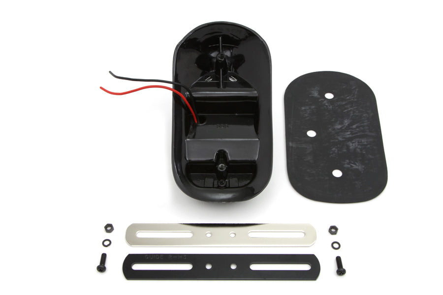 Black Tombstone Style Tail Lamp Assembly