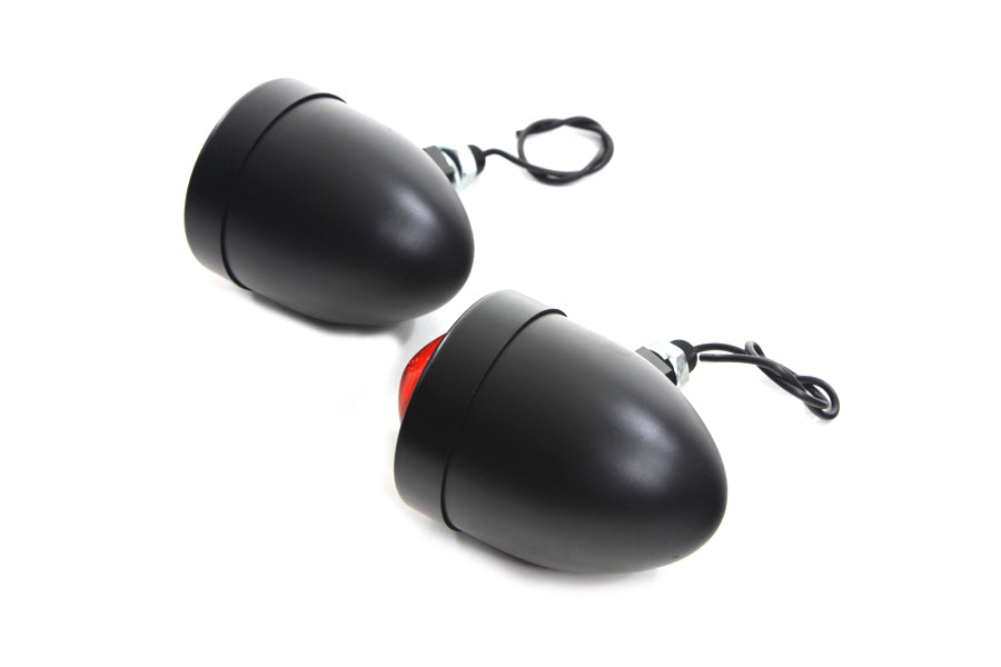 Black Marker Lamp Set with Red Lens Single Stem