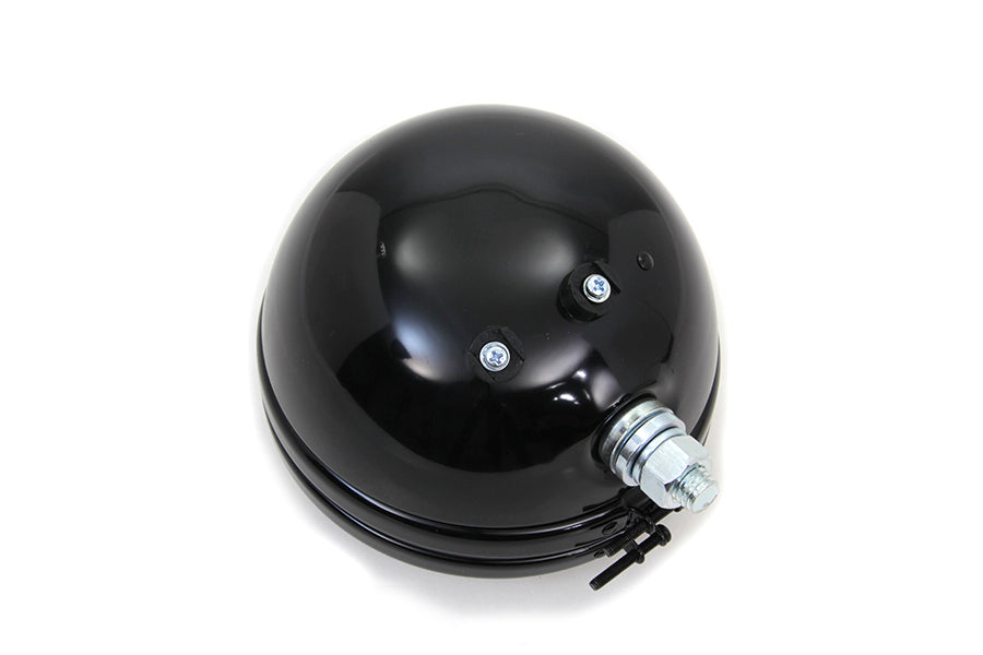 5-3/4 Round Stock Type Black Headlamp