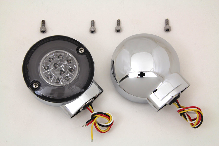 Chrome LED Turn Signal Combo Assembly Set
