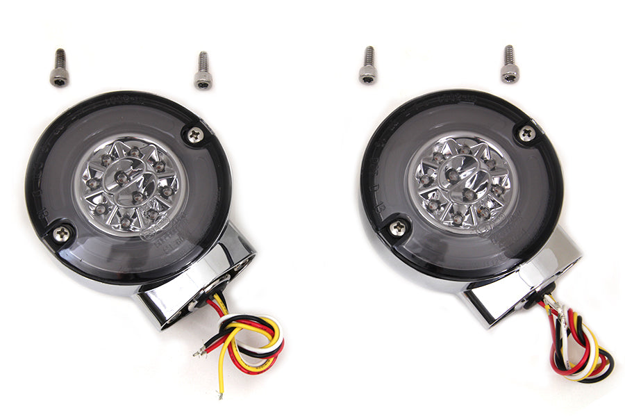 Chrome LED Turn Signal Combo Assembly Set