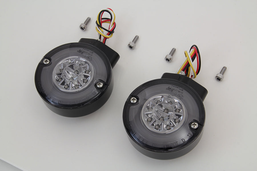 Black LED Turn Signal Combo Assembly Set