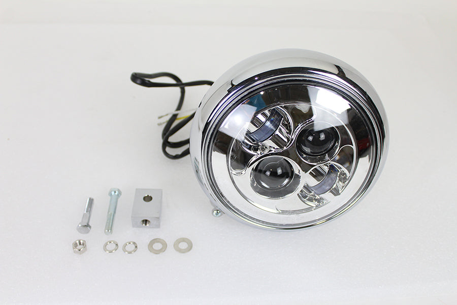 7 LED FLST Headlamp Assembly Chrome
