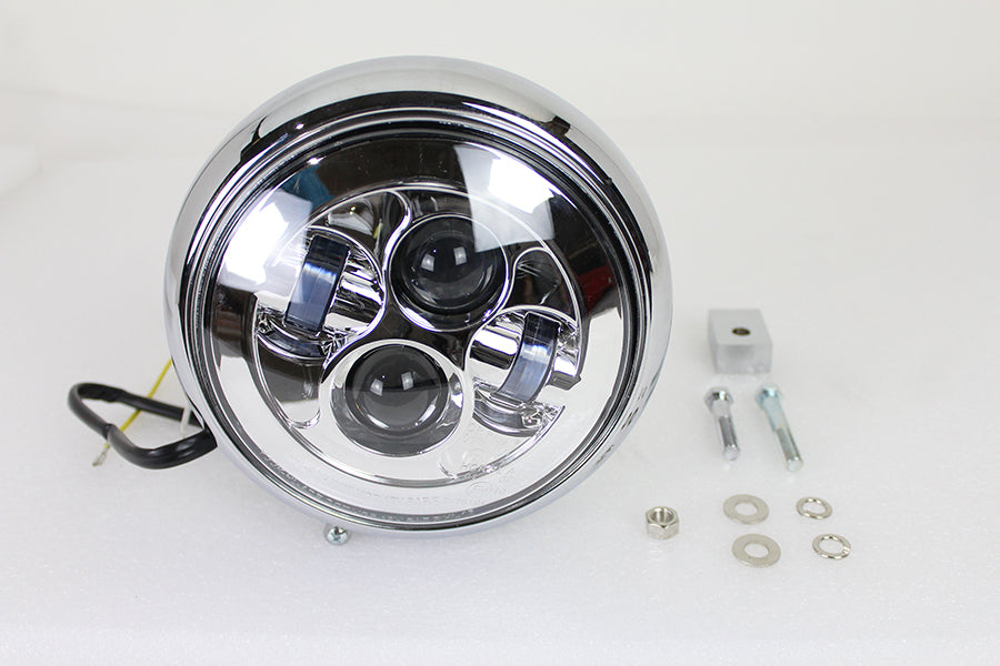 7 LED FLST Headlamp Assembly Chrome