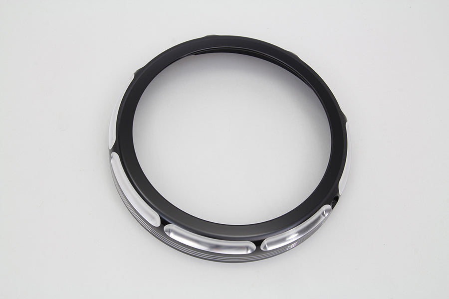 7 Black Anodize Burst Headlamp Trim Ring