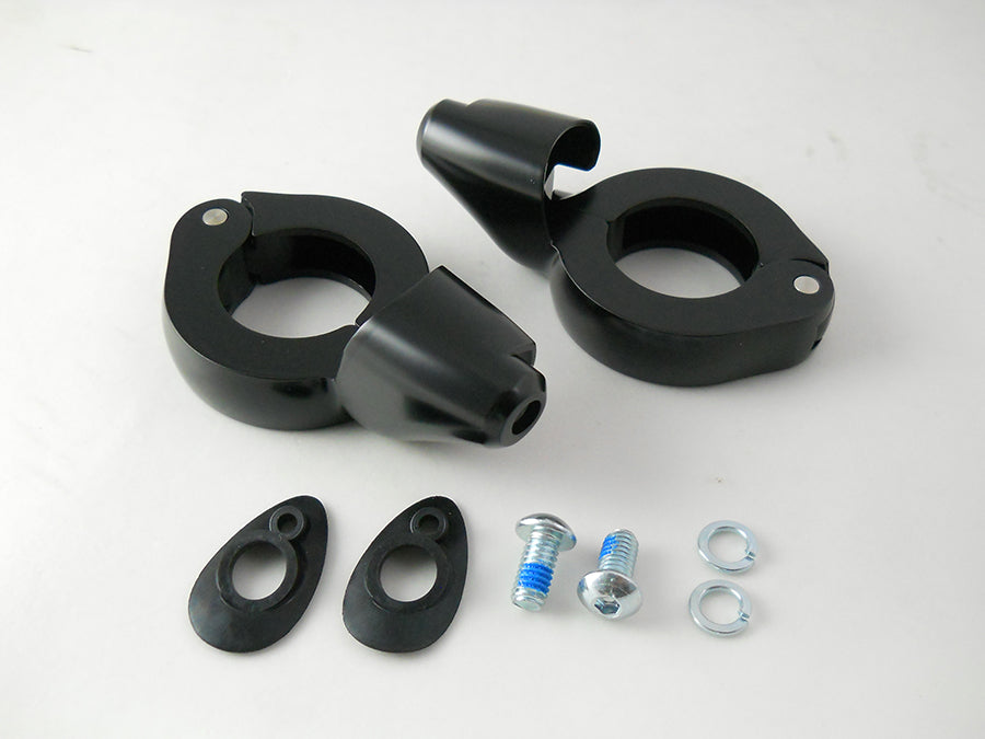 Black Turn Signal Relocation Kit 39mm Forks