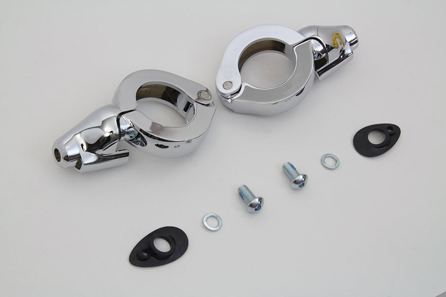 Chrome Turn Signal Relocation Kit 41mm Forks