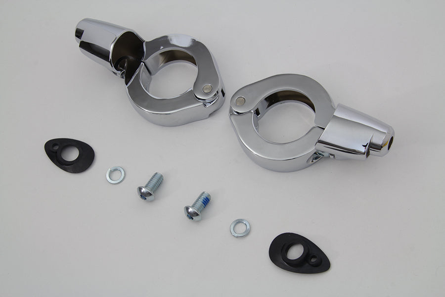 Chrome Turn Signal Relocation Kit 41mm Forks