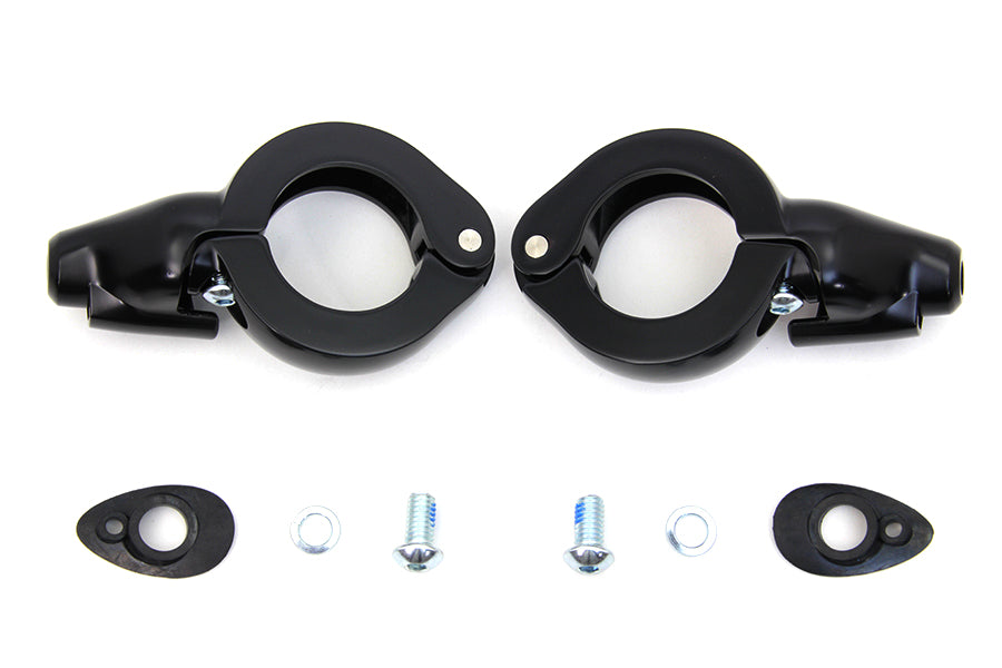 Black Turn Signal Relocation Kit 41mm Forks