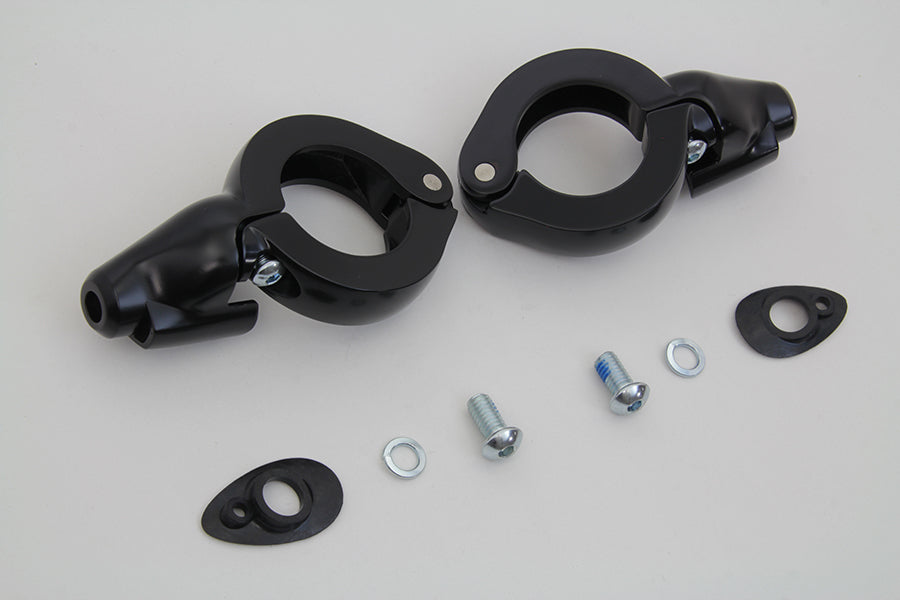Black Turn Signal Relocation Kit 41mm Forks
