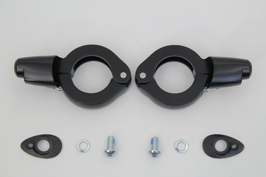 Black Turn Signal Relocation Kit 41mm Forks