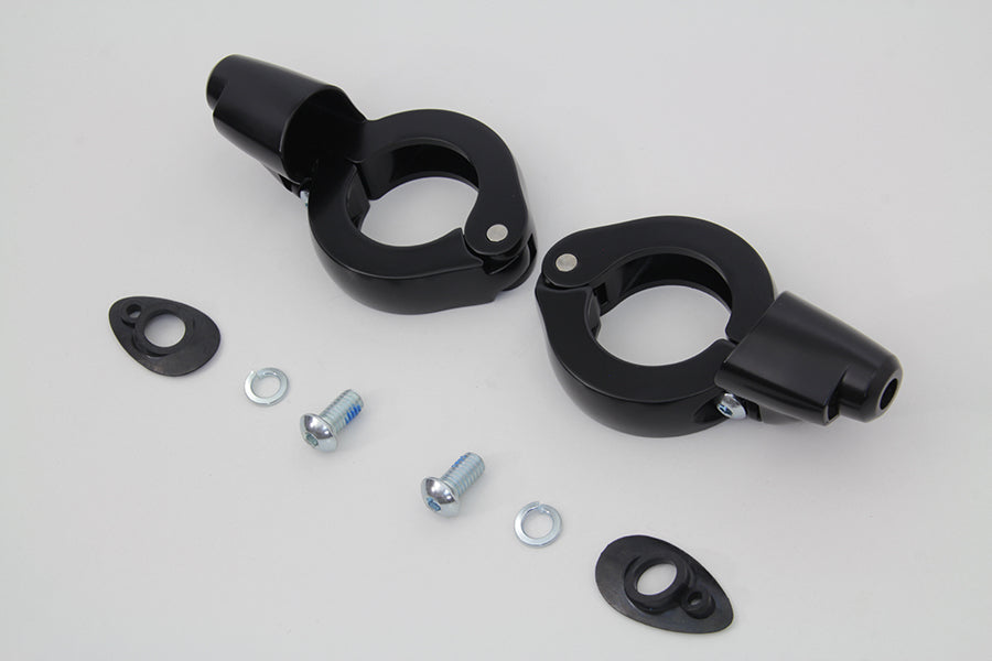 Black Turn Signal Relocation Kit 41mm Forks