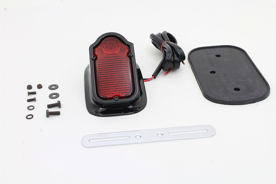 Glossy Black Tombstone Style Tail Lamp Assembly
