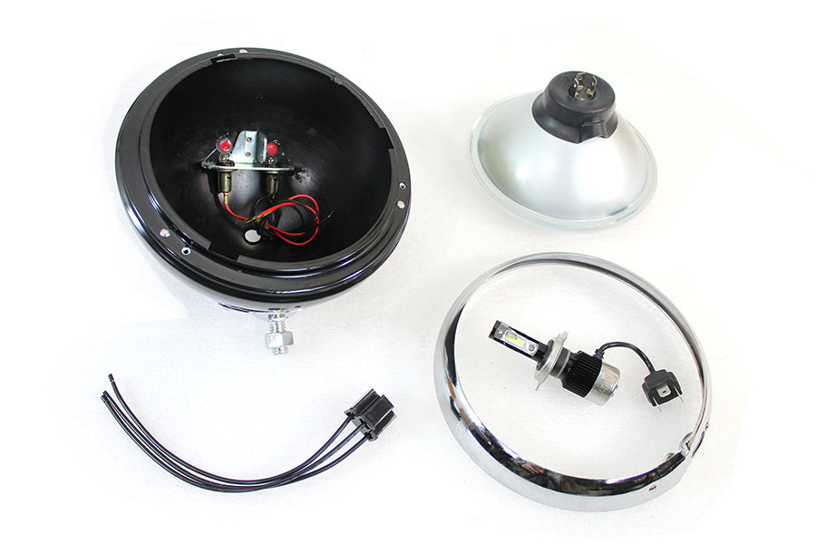 7 12 Volt LED Headlamp Black