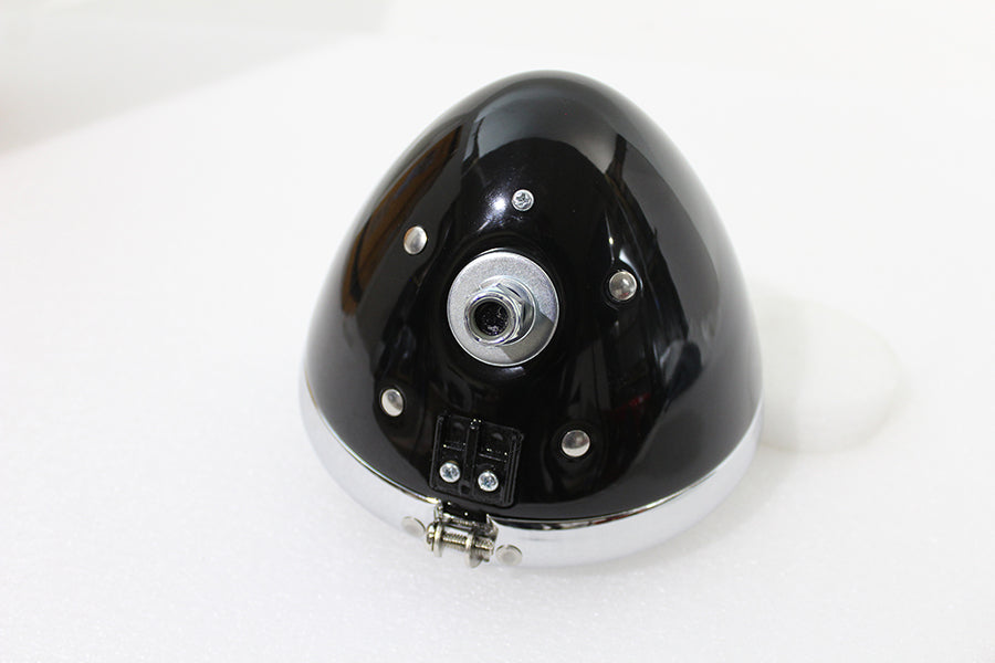 12 Volt Spring Fork H-4/LED Headlamp Unit Black