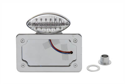 Chrome Horizontal Style Tail Lamp Assembly with Clear Lens