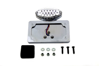 Chrome Billet Fender Mount LED Tail Lamp with Clear Lens