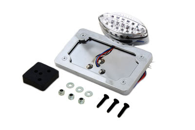 Chrome Billet Fender Mount LED Tail Lamp with Clear Lens