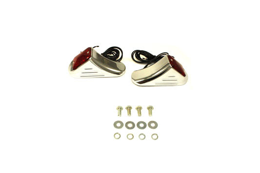 Flush Deco Marker Lamp Set with Red Lens