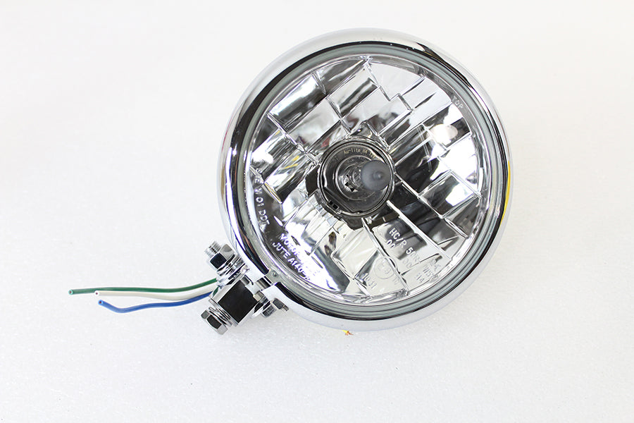 5-3/4 Round Headlamp Faceted Style
