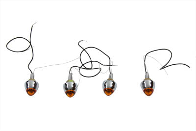 Bullet Style Krommet Marker Lamp Stud Amber