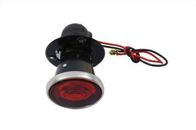 Black 2 Round Tail Lamp with Bulb