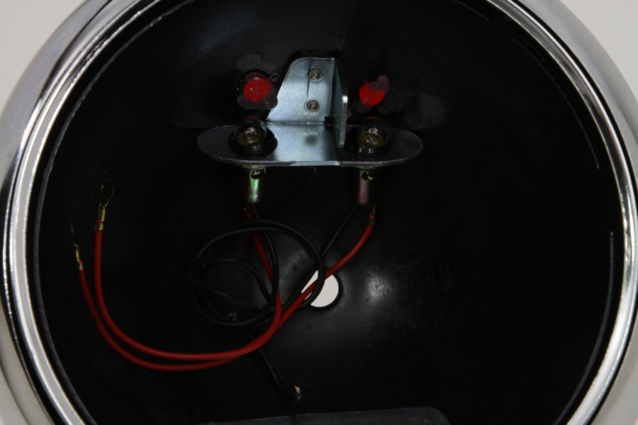 Black 7 K Headlamp Housing with Chrome Rim