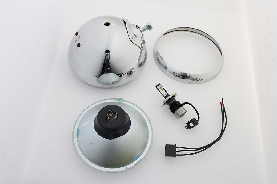 7 12 Volt LED Glide Headlamp Chrome