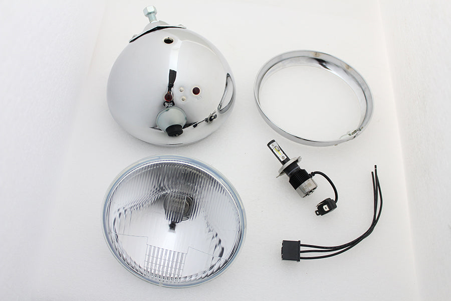 7 12 Volt LED Glide Headlamp Chrome