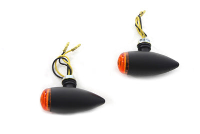 Mini LED Bullet Amber Lens Marker Lamp Set
