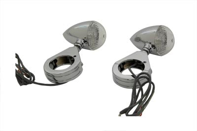LED Bullet Turn Signal Set with 39mm Clamp