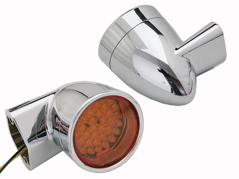 Chrome Revox Bullet Style LED Rear Turn Signal Set