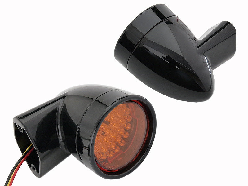 Black Revox Bullet Style LED Front Turn Signal Set