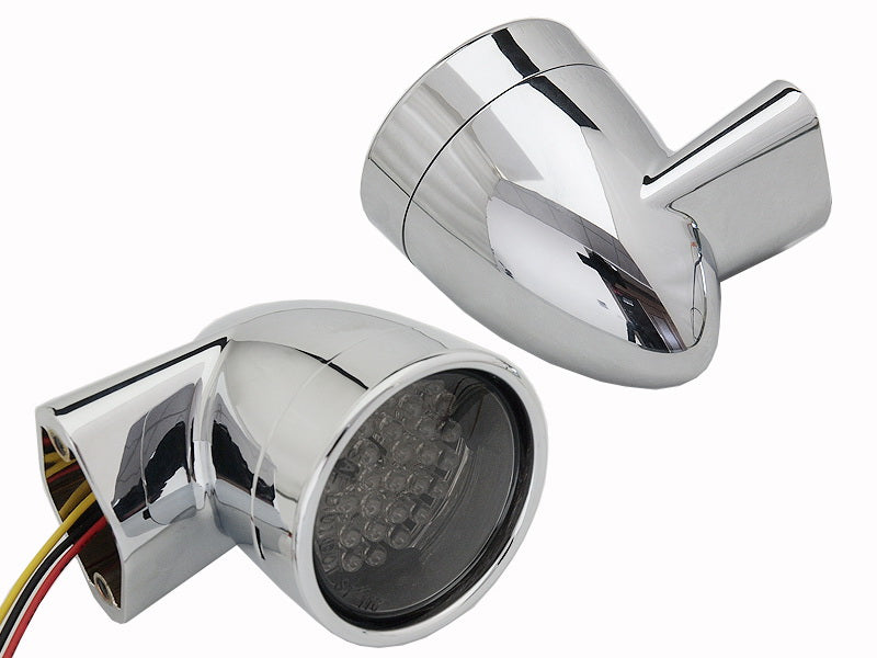 Chrome Revox Bullet Style LED Front Turn Signal Set