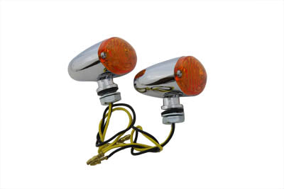 Mini Marker Lamp Set Cateye Style Amber Lens