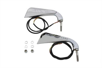 Evil Eye Mirror Set with Billet Stems