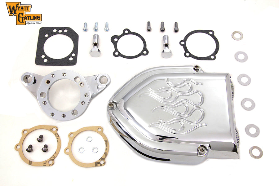 Chrome Wyatt Gatling Air Cleaner Kit