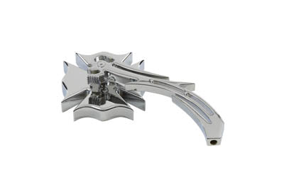 Chrome Firefighter Mirror with Billet Skull Stem