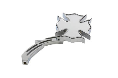 Chrome Firefighter Mirror with Billet Skull Stem