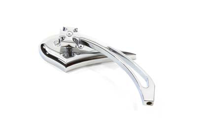 Chrome Spike Oval Mirror with Billet Cross Head Stem