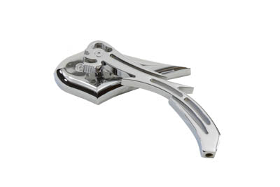 Chrome Spike Oval Mirror with Billet Skull Stem