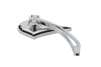 Chrome Spike Oval Mirror with Billet Cross Head Stem