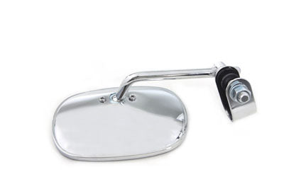 Chrome Rectangle Mirror with Clamp On Stem