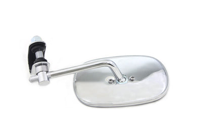 Chrome Rectangle Mirror with Clamp On Stem