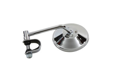 4 Round Mirror with Clamp On Stem Chrome