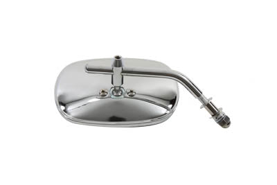 Chrome Steel Rectangle Mirror with Stock Scroll Stem